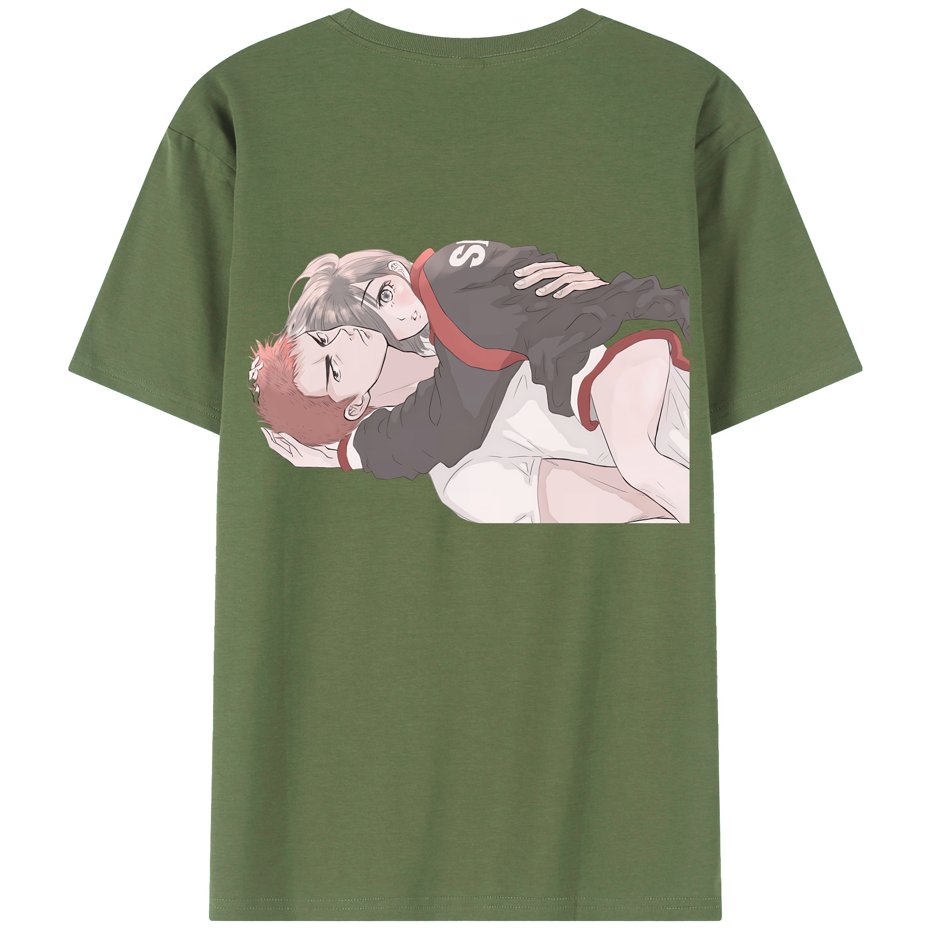 （画像用） SLAM DUNK／スラムダンク 綿100％ メンズ半袖Tシャツ（バックプリント） 通気性